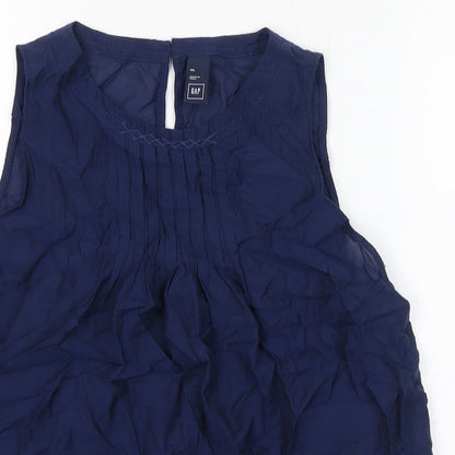 Womens UK Size XS Gap Blue Basic Blouse