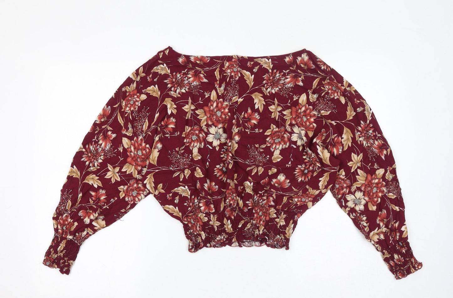 Womens UK Size 8 Limited Edition Red Basic Blouse