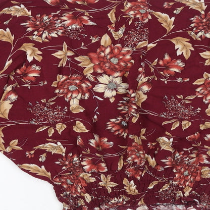 Womens UK Size 8 Limited Edition Red Basic Blouse