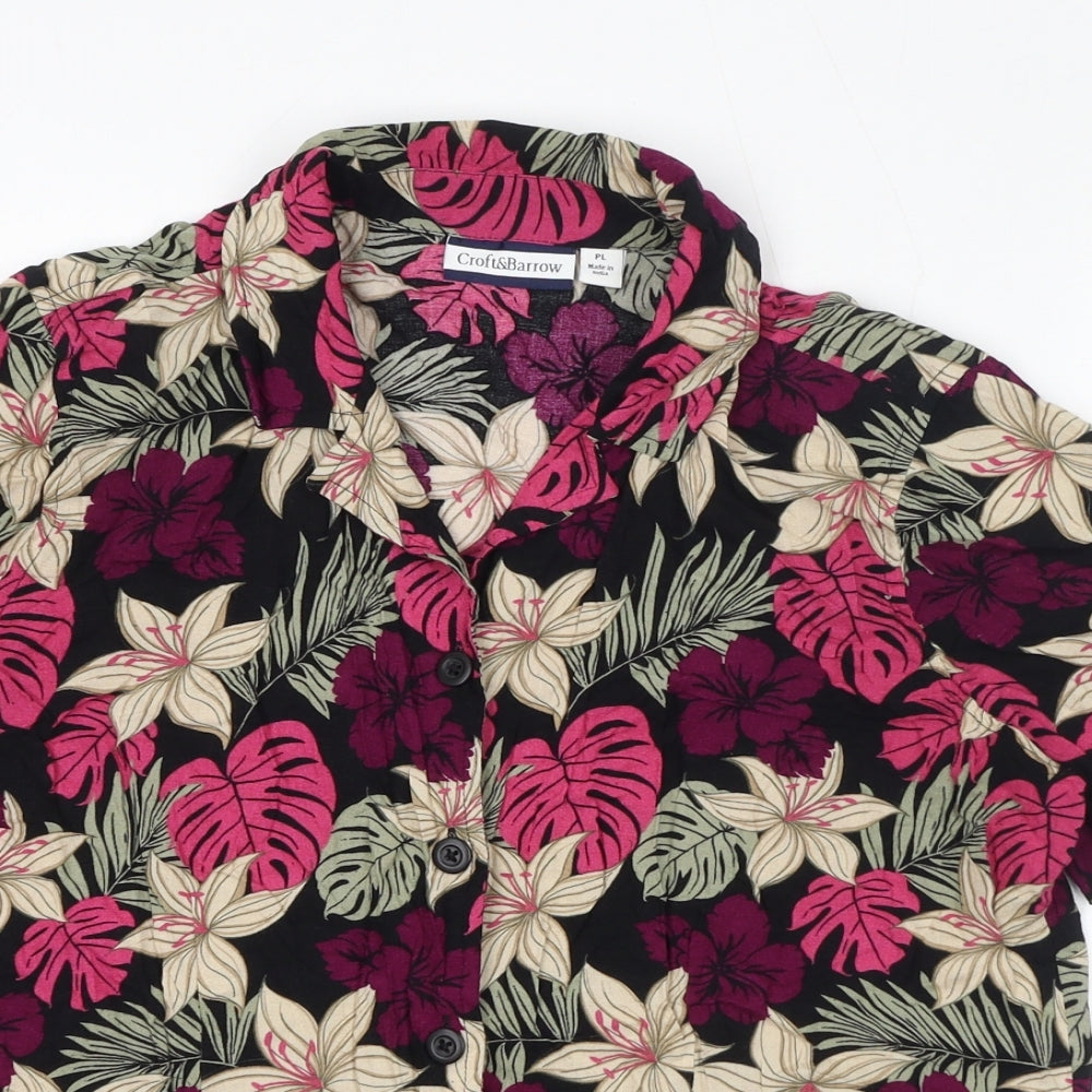 Womens UK Size XS Croft & Barrow Pink Basic Button-Up