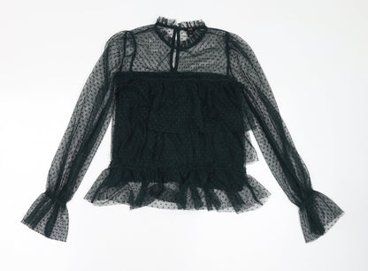 Womens UK Size 6 River Island Green Basic Blouse