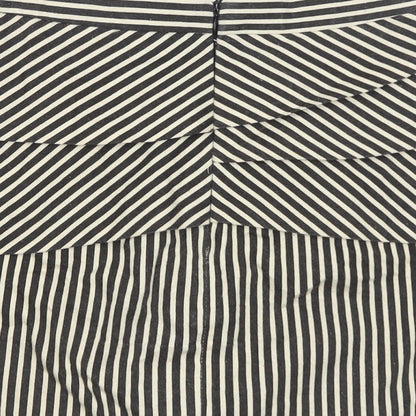 Stella Morgan Womens Black Striped Cotton Straight & Pencil Skirt Size S Zip