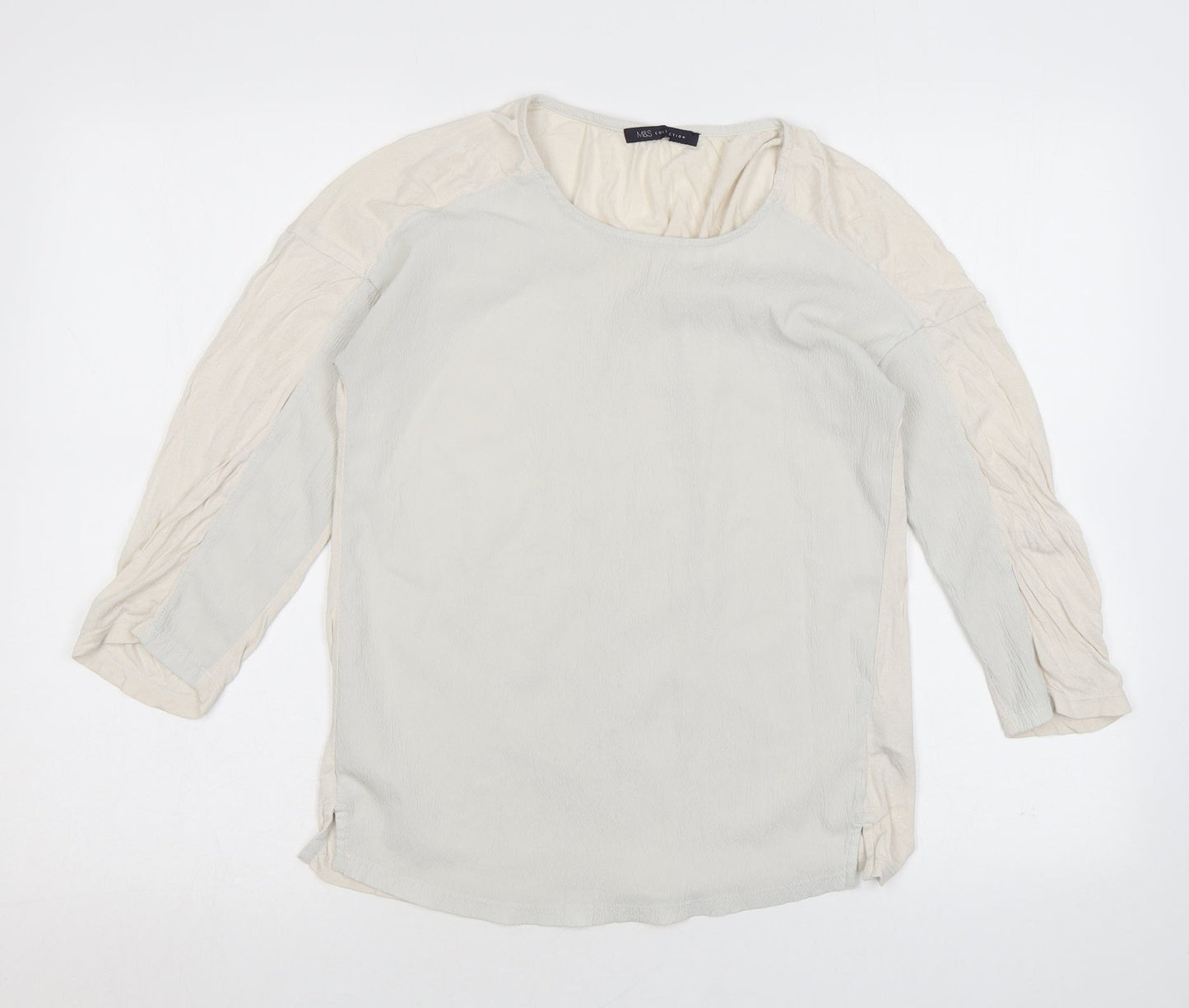 Womens UK Size 8 Marks and Spencer Ivory Basic Blouse