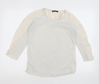 Womens UK Size 8 Marks and Spencer Ivory Basic Blouse