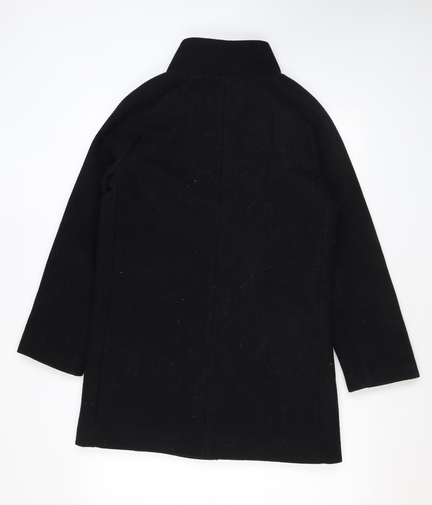 Womens UK Size XS Mango Black Overcoat