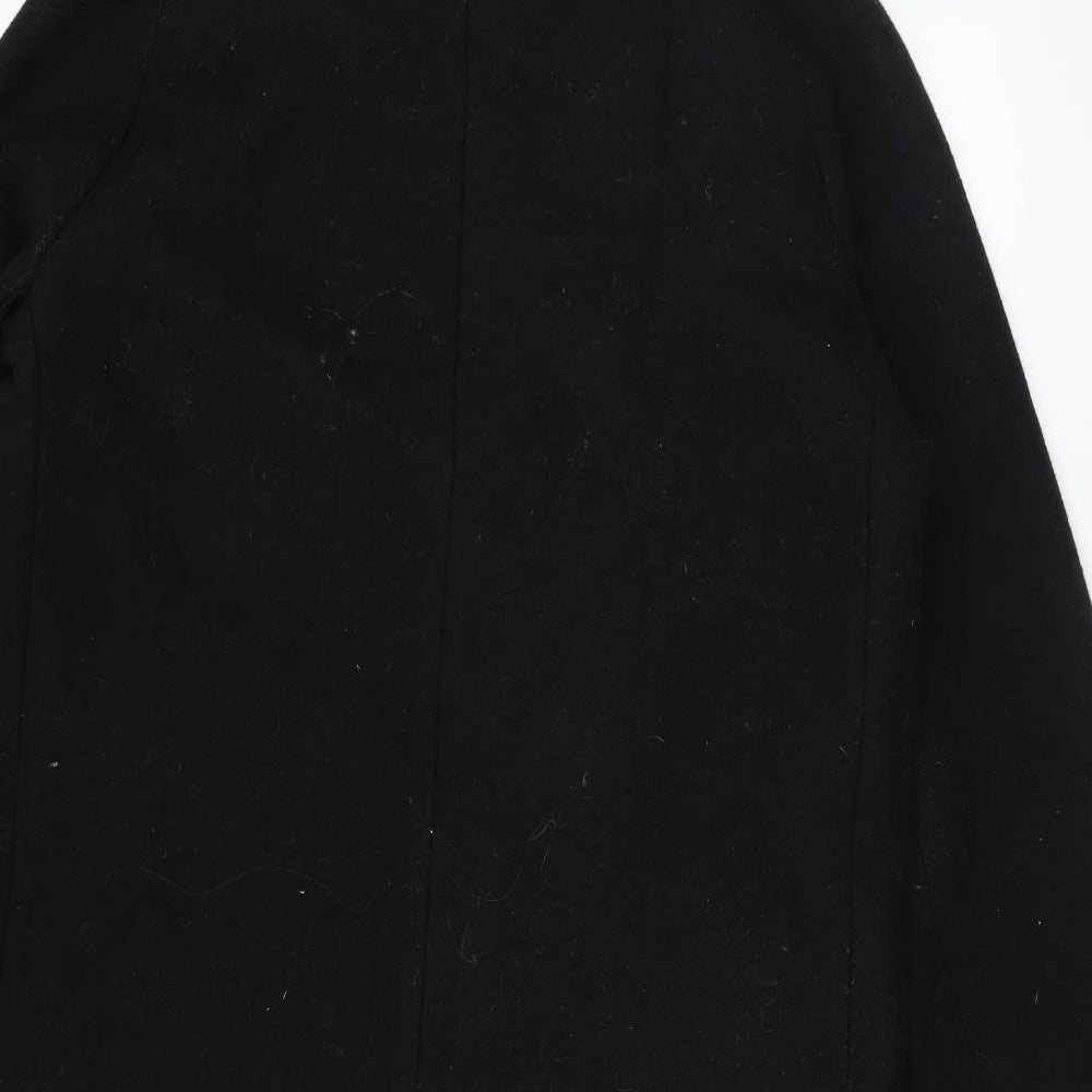 Womens UK Size XS Mango Black Overcoat