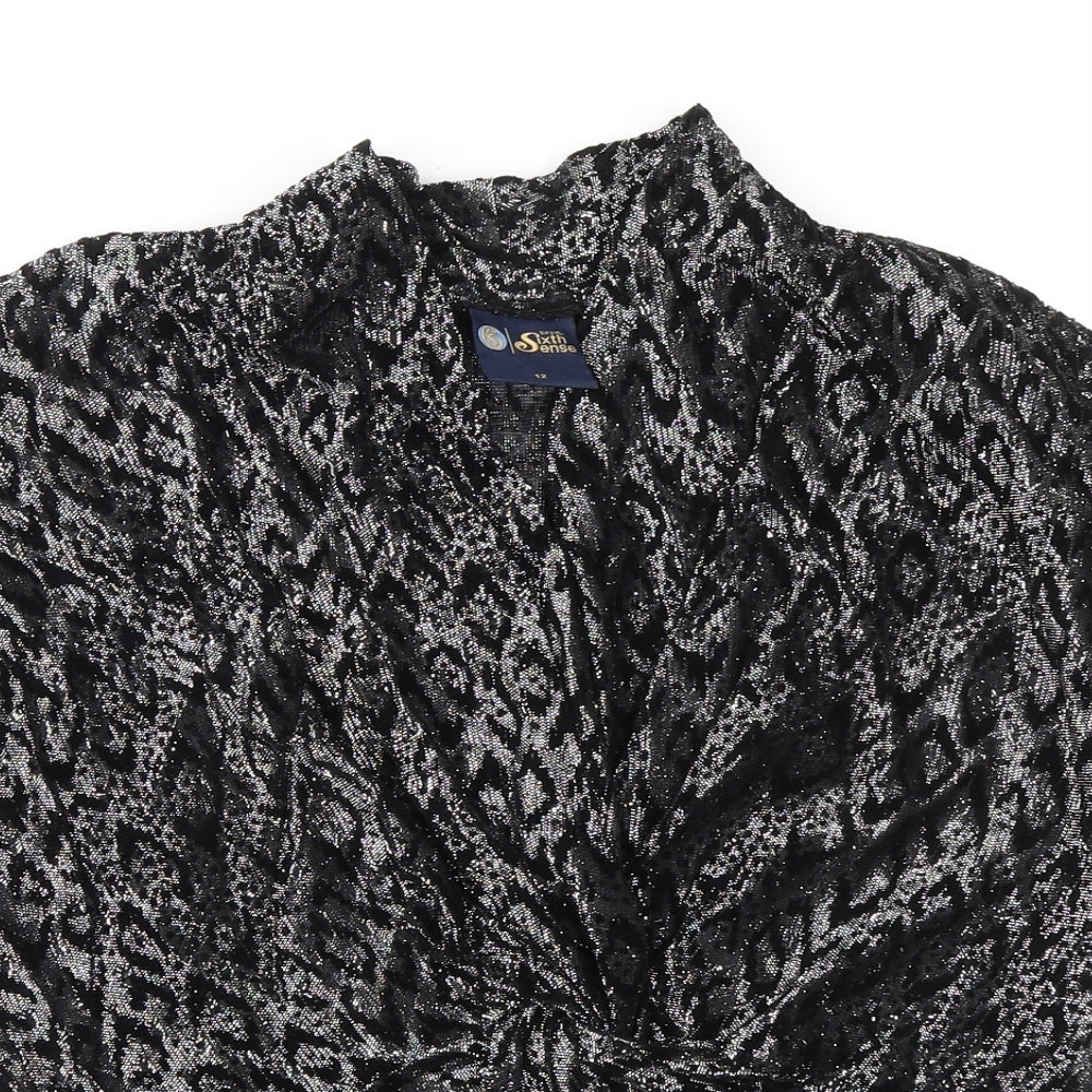 Womens UK Size 12 C&A Black Basic Blouse