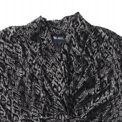Womens UK Size 12 C&A Black Basic Blouse
