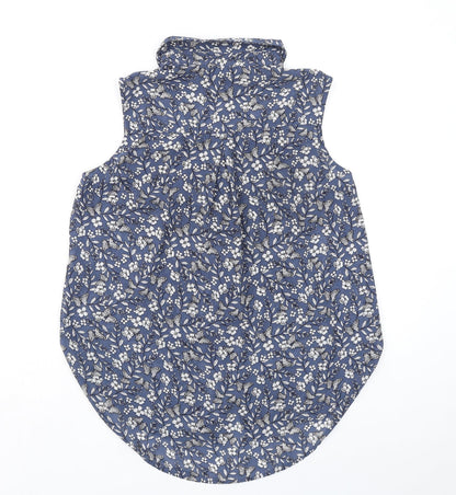 Womens UK Size 10 H&M Blue Basic Button-Up