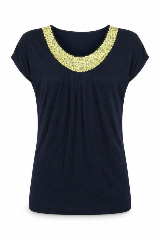 Womens UK Size 10 Autograph Blue Basic T-Shirt