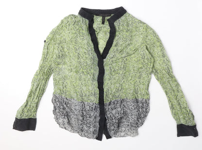 Womens UK Size XS BCBGMAXAZRIA Green Basic Blouse