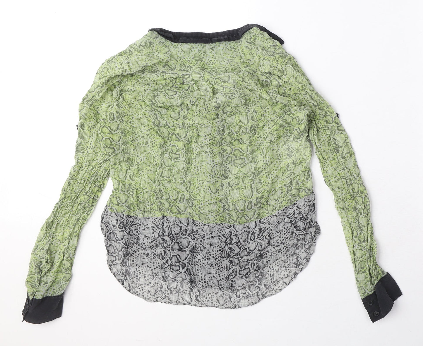 Womens UK Size XS BCBGMAXAZRIA Green Basic Blouse