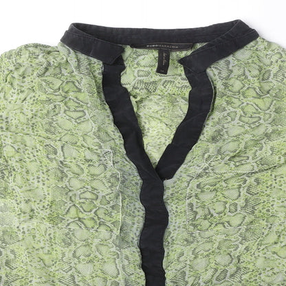Womens UK Size XS BCBGMAXAZRIA Green Basic Blouse