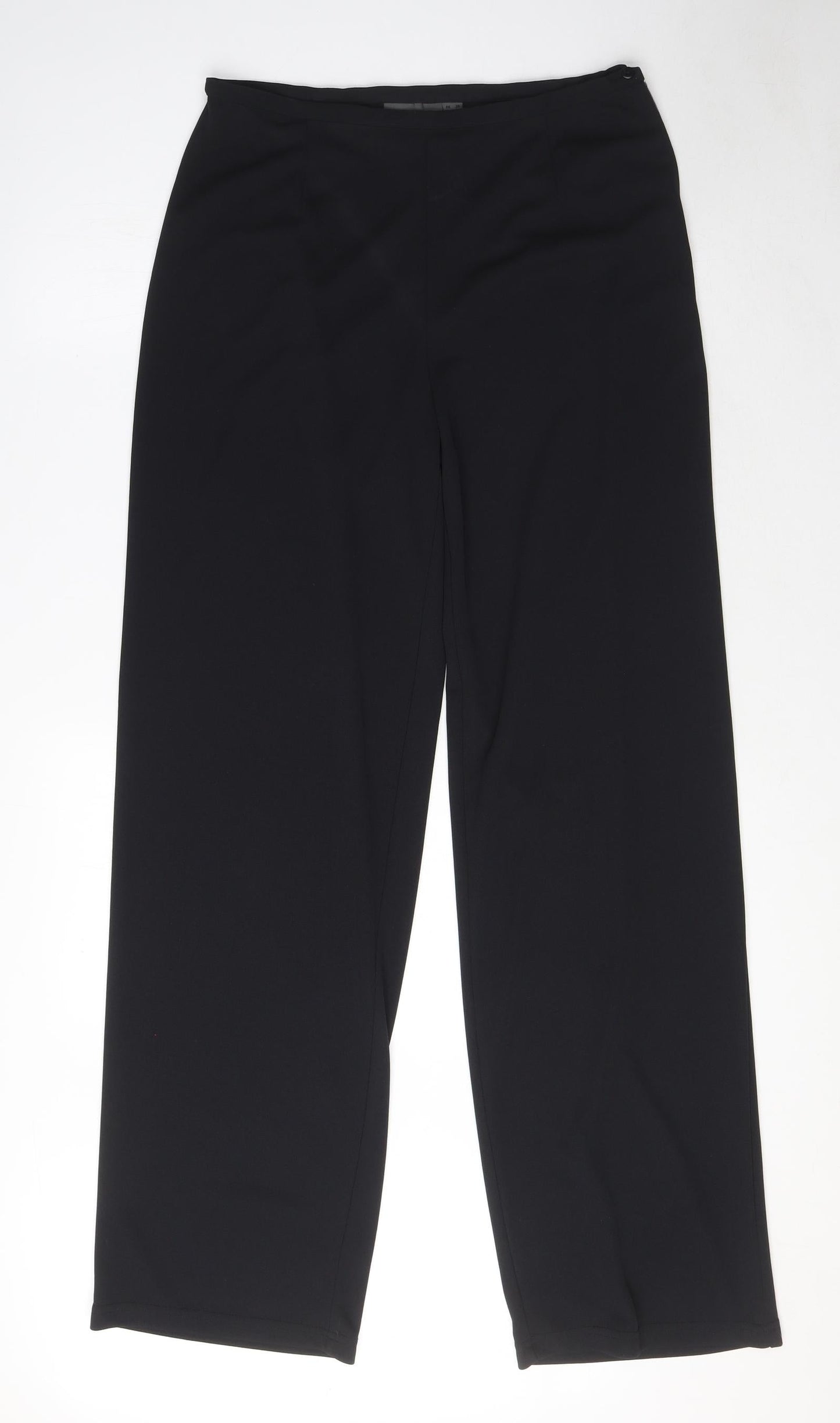 CCDK Copenhagen Womens Black Polyester Dress Pants Trousers Size 12 L32 in Regular Zip