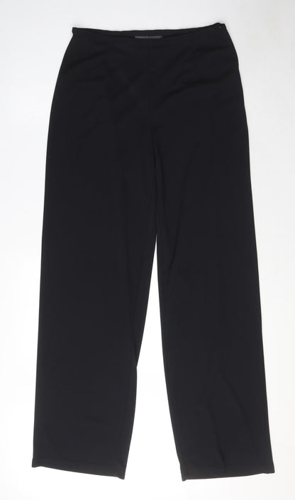 CCDK Copenhagen Womens Black Polyester Dress Pants Trousers Size 12 L32 in Regular Zip