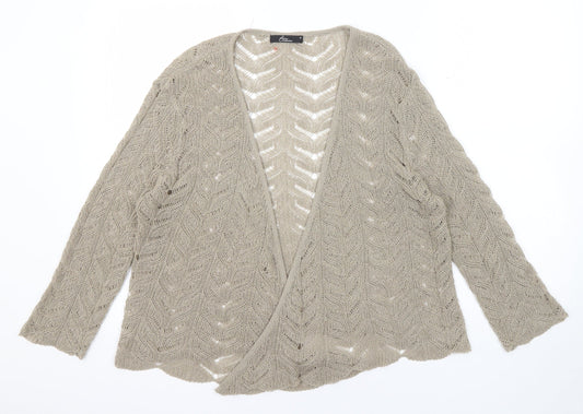 Womens UK Size M Bonmarché Beige Cardigan Jumper