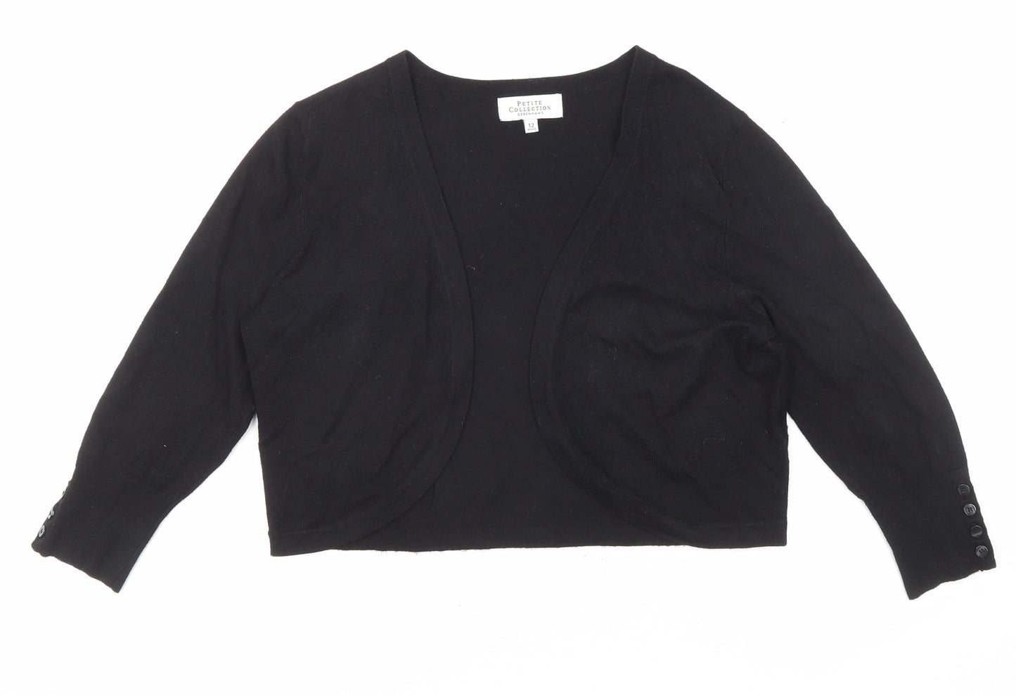 Womens UK Size 12 Debenhams Black Cardigan Jumper