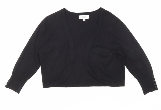 Womens UK Size 12 Debenhams Black Cardigan Jumper