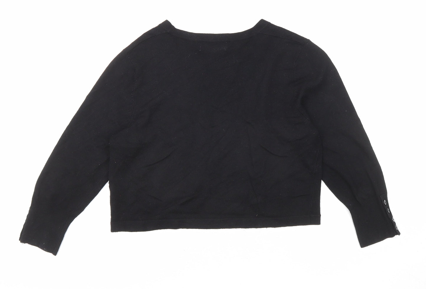Womens UK Size 12 Debenhams Black Cardigan Jumper