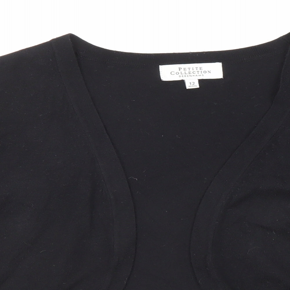Womens UK Size 12 Debenhams Black Cardigan Jumper
