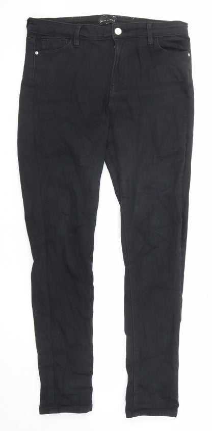 Womens UK Size 12 Warehouse Regular Fit Skinny Black Jeans