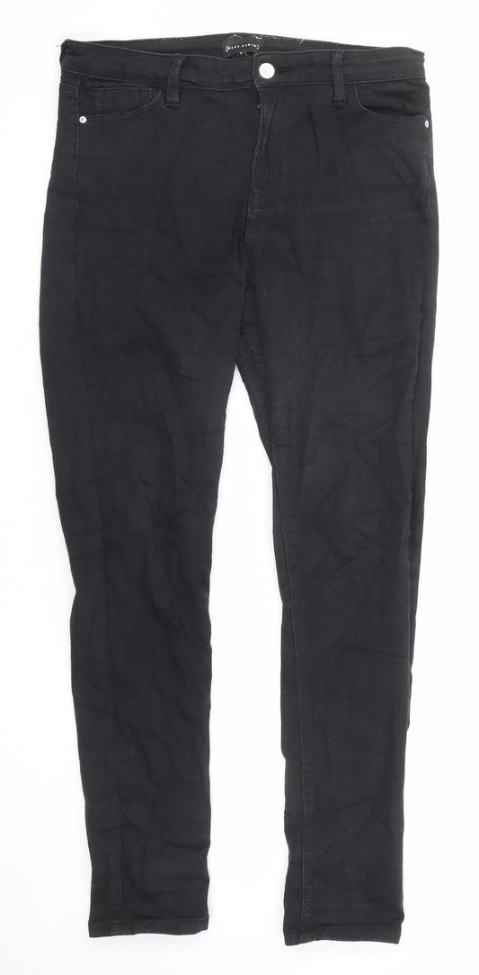 Womens UK Size 12 Warehouse Regular Fit Skinny Black Jeans