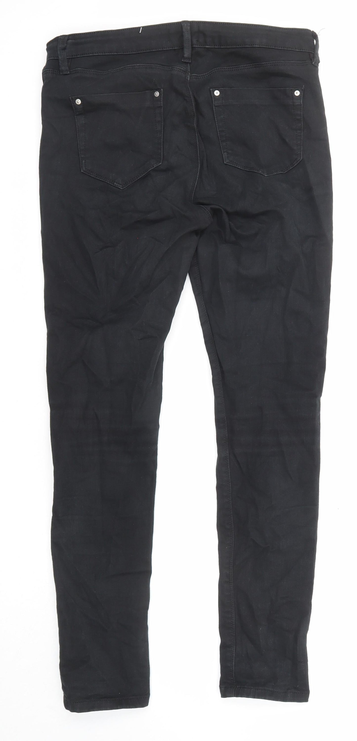Womens UK Size 12 Warehouse Regular Fit Skinny Black Jeans