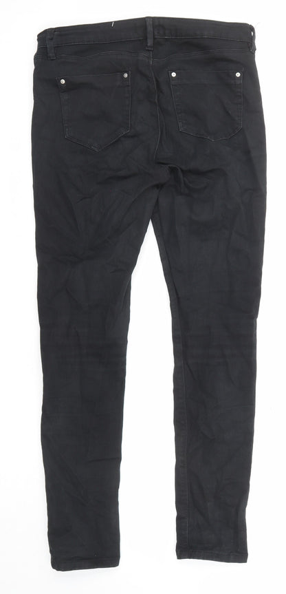 Womens UK Size 12 Warehouse Regular Fit Skinny Black Jeans