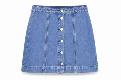 Womens UK Size 8 Boohoo A-Line Denim Skirt