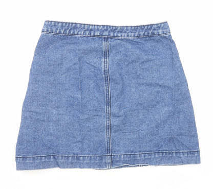 Womens UK Size 8 Boohoo A-Line Denim Skirt