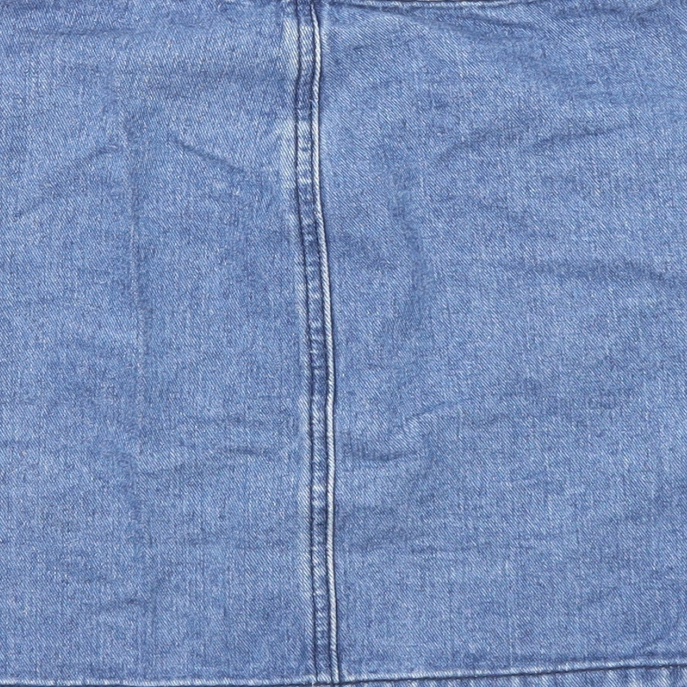 Womens UK Size 8 Boohoo A-Line Denim Skirt