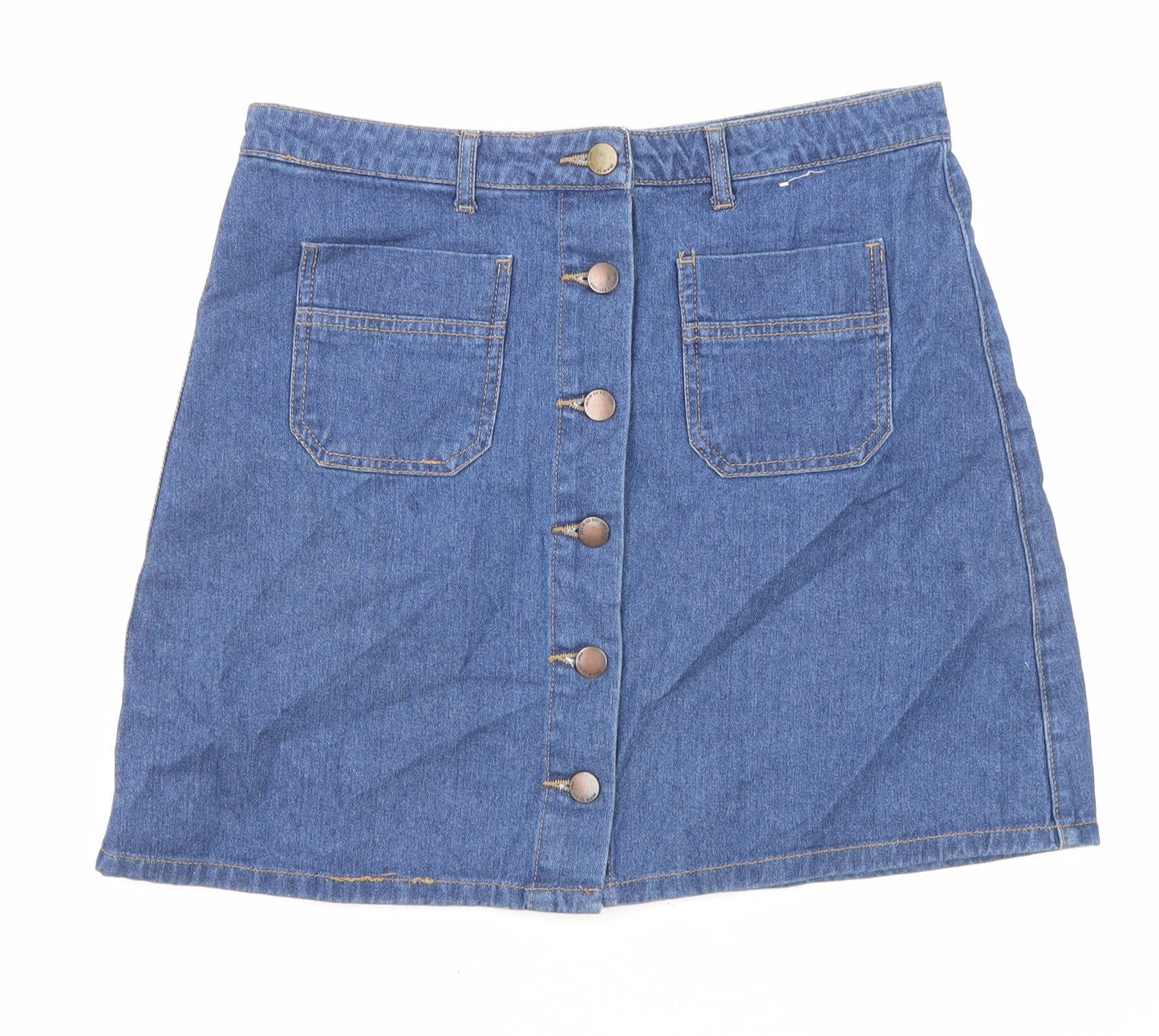 Womens UK Size 10 Denim & Co. A-Line Denim Skirt