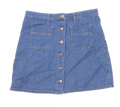 Womens UK Size 10 Denim & Co. A-Line Denim Skirt