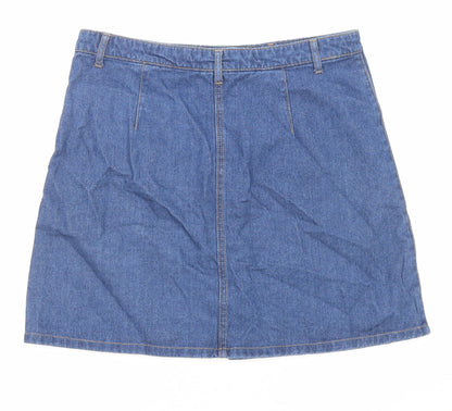 Womens UK Size 10 Denim & Co. A-Line Denim Skirt