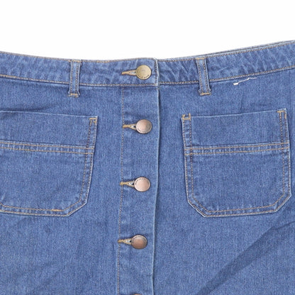 Womens UK Size 10 Denim & Co. A-Line Denim Skirt