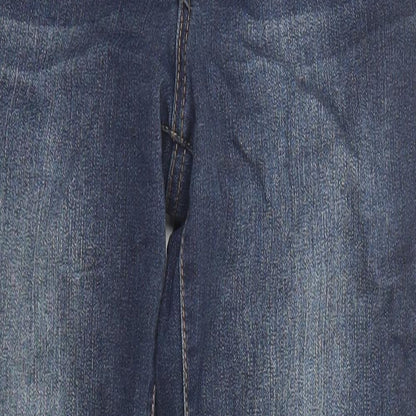 1822 Denim Womens Blue Cotton Straight Jeans Size 6 L27 in Regular Zip