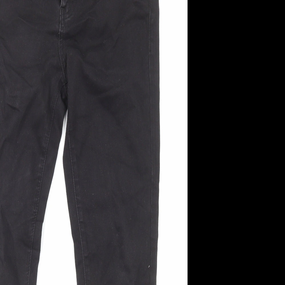 New Look Womens Black Cotton Skinny Jeans Size 10 L25 in Regular Zip