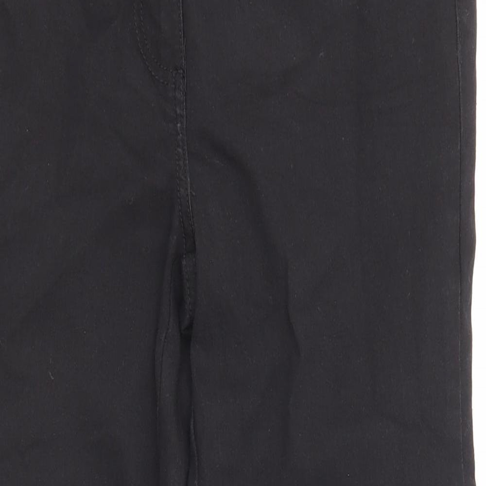 Bonmarché Womens Black Cotton Straight Jeans Size 12 L23 in Regular Zip