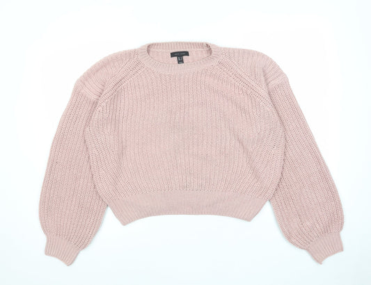 Womens UK Size S New Look Pink Pullover Jumper