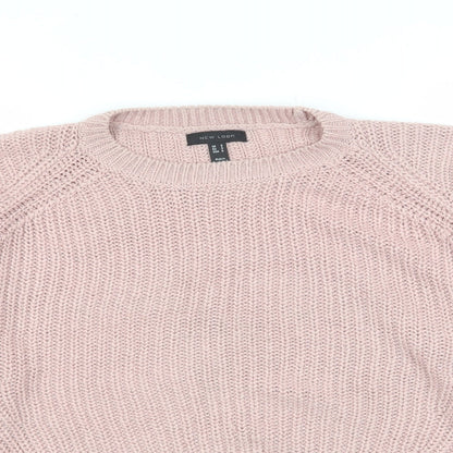 Womens UK Size S New Look Pink Pullover Jumper