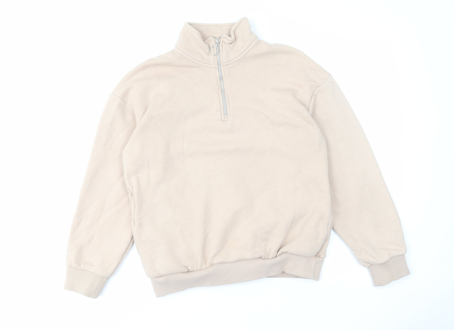 Mens UK Size S Bershka Ivory Pullover Sweatshirt