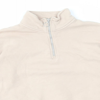 Mens UK Size S Bershka Ivory Pullover Sweatshirt