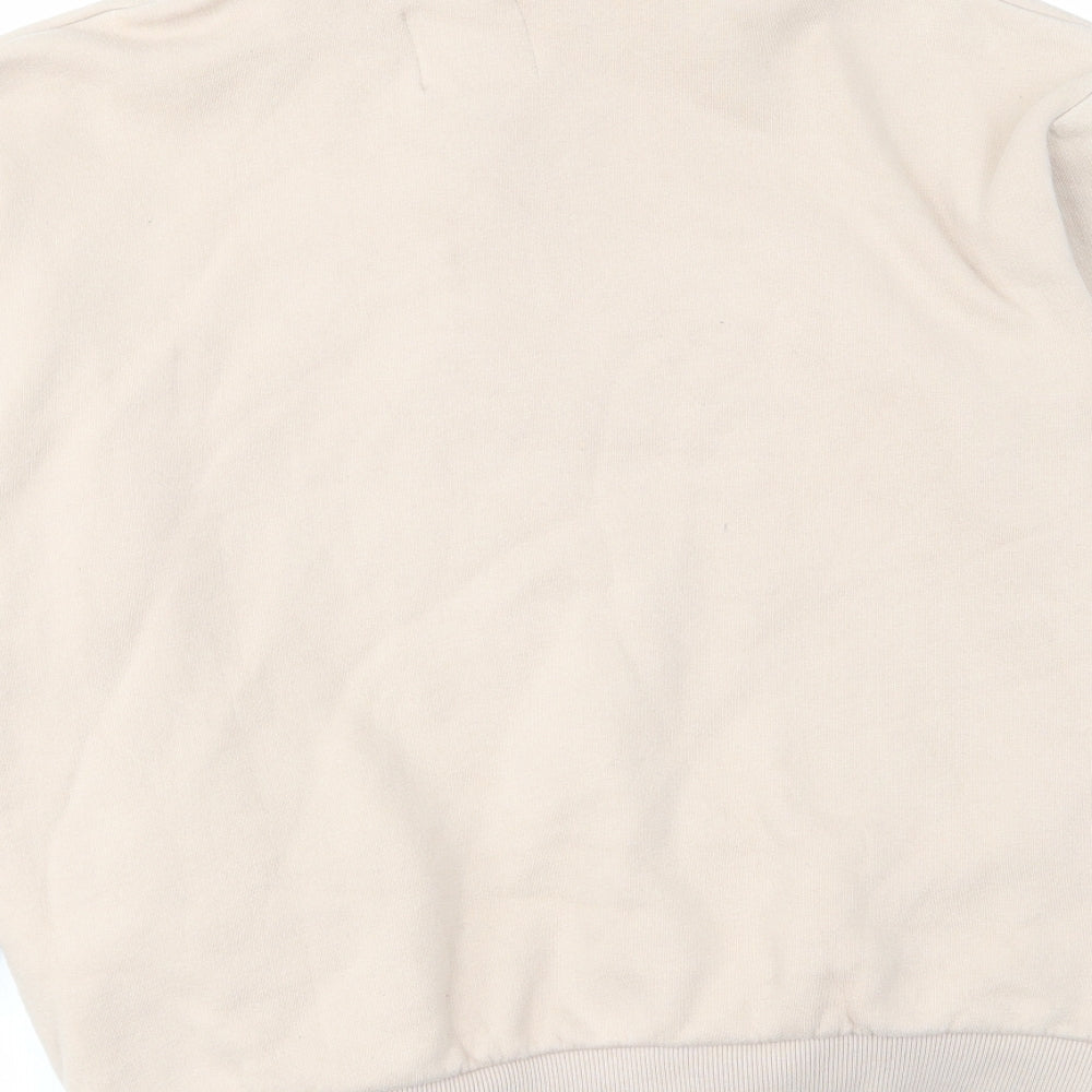 Mens UK Size S Bershka Ivory Pullover Sweatshirt