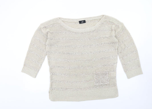 Womens UK Size M Wallis Beige Pullover Jumper