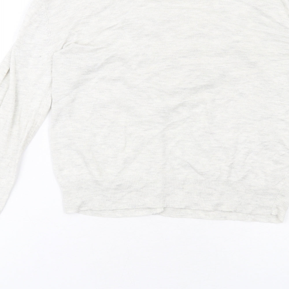 Womens UK Size 10 Warehouse Grey Cardigan Jumper