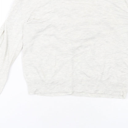 Womens UK Size 10 Warehouse Grey Cardigan Jumper