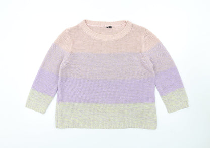 Womens UK Size 14 Intuition Multicoloured Pullover Jumper