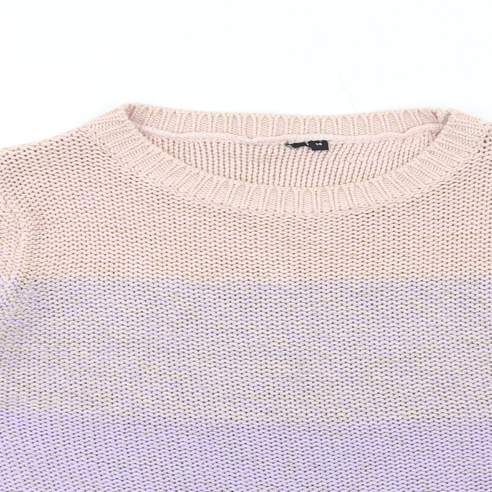 Womens UK Size 14 Intuition Multicoloured Pullover Jumper