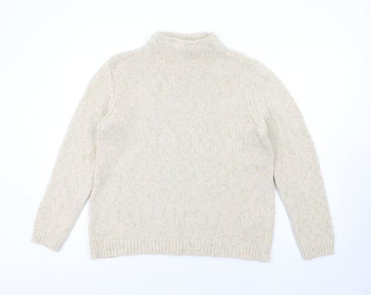 Womens UK Size M Fransa Ivory Pullover Jumper