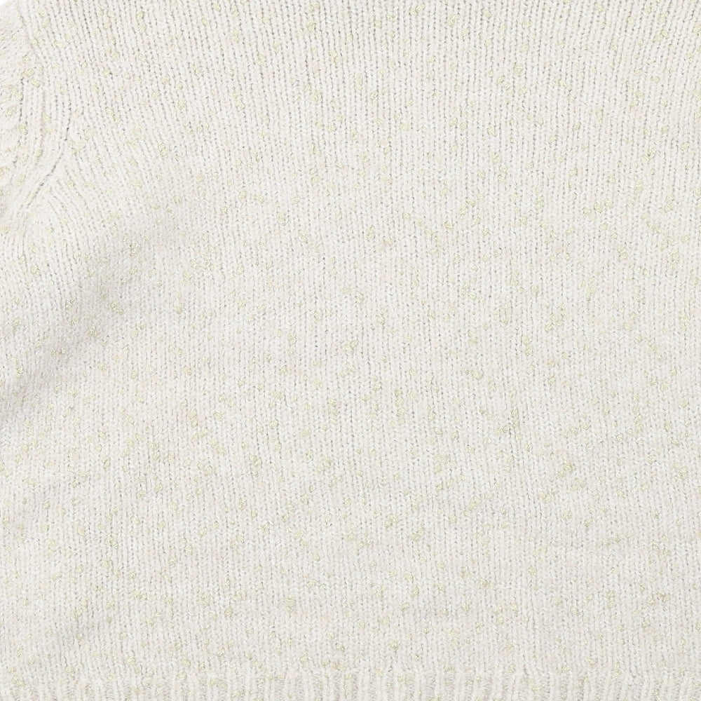 Womens UK Size M Fransa Ivory Pullover Jumper